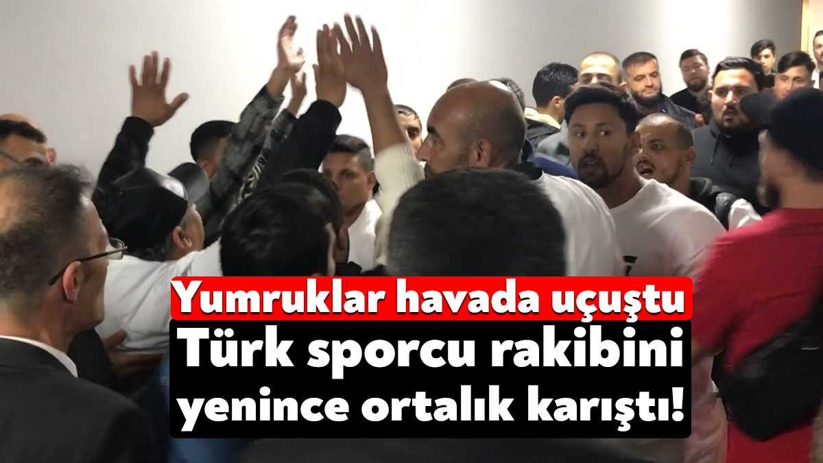 Kocaeli’de düzenlenen bir spor organizasyonda alana girmek isteyen seyirciler tribünden