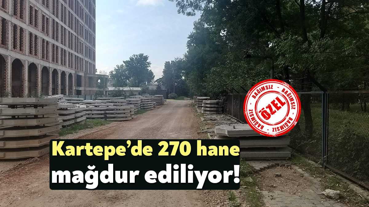 Kocaeli Kartepe’de bulunan Kartepe Casaba Residence girişindeki alanda yapılan çalışmalar,