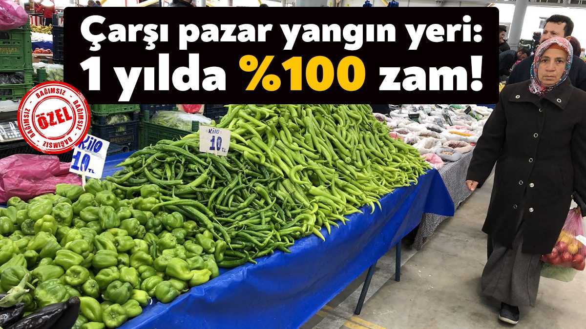 Kocaeli Büyükşehir Belediyesi Merkez Sebze Meyve Hali’nde 1 yılda fiyatlar