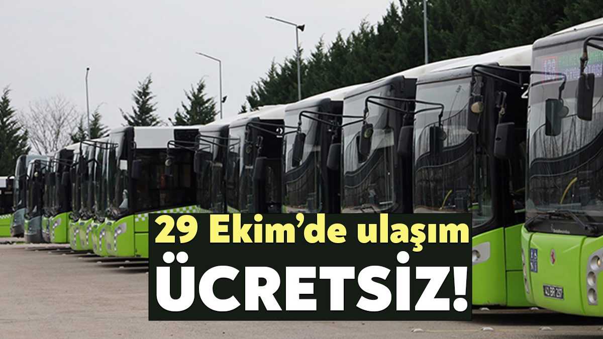 Kocaeli Büyükşehir, 29 Ekim Cumhuriyet Bayramı nedeniyle otobüs, raylı sistemler