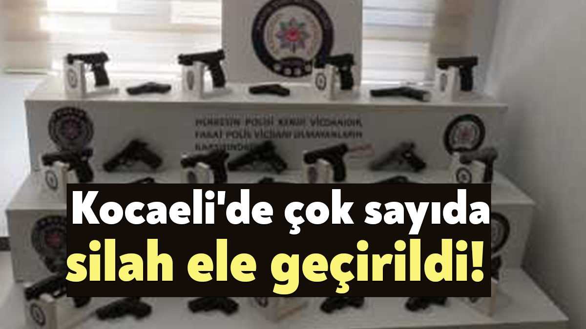Kocaeli'de polis ekipleri tarafından yapılan aramalarda 35 silah ve 11