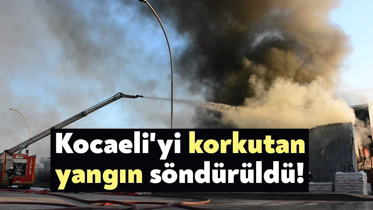 Kocaeli'nde TÜPRAŞ rafinerisinin yakınında bulunan bir petrol firmasında çıkan yangın,