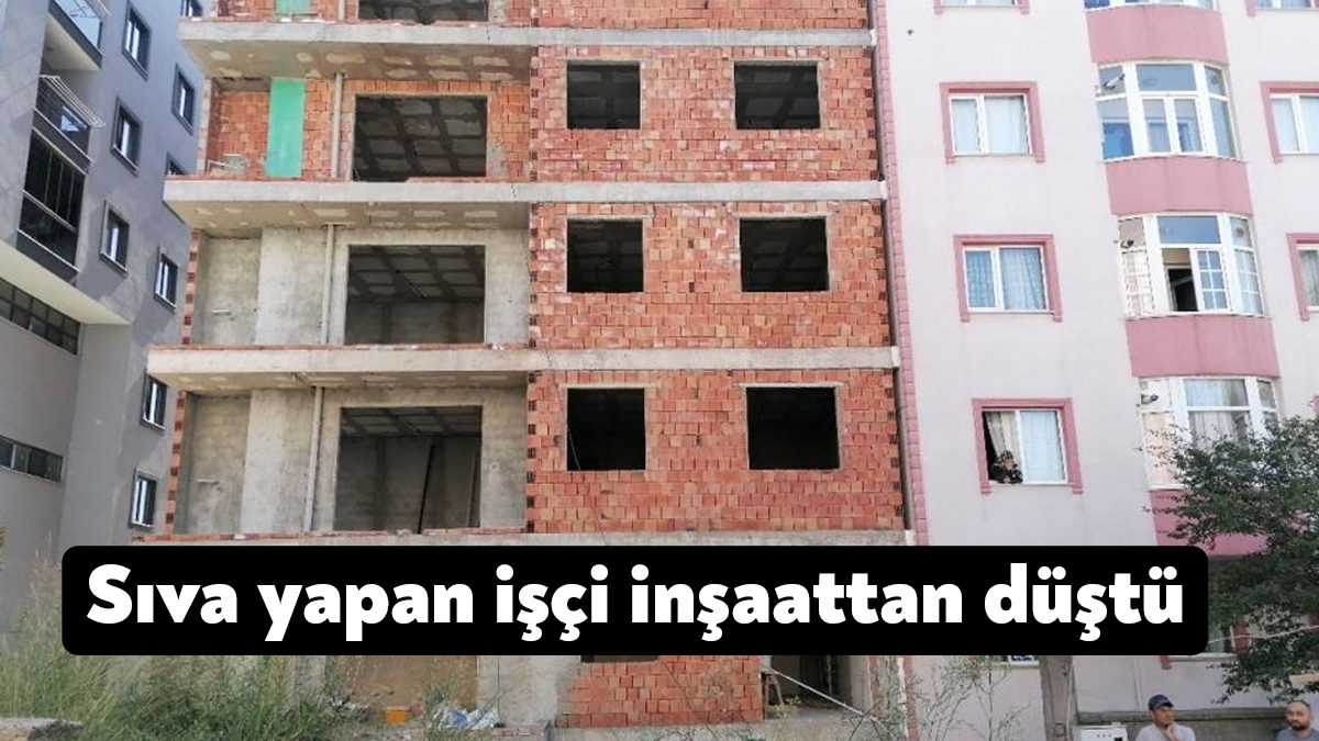 Kocaeli’de bir inşaatta sıva yaparken dengesini kaybederek 3 metre yükseklikten