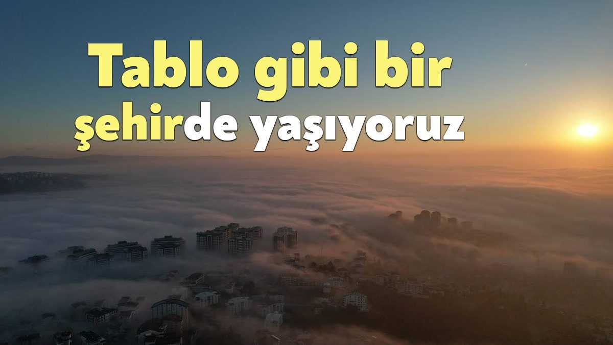 Kocaeli'de etkili olan sis kentin bazı noktalarını görünmez hale getirirken,