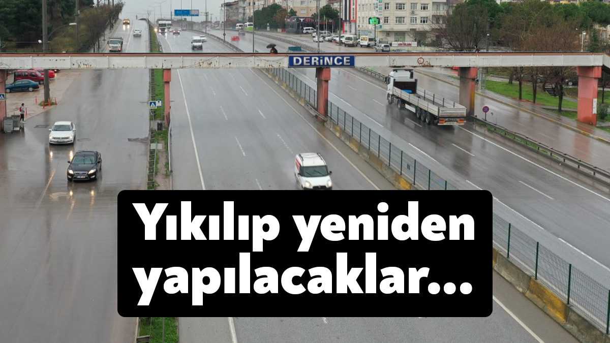 Kocaeli Büyükşehir Belediyesi tarafından Derince’deki 2 üst geçit yenilenerek engelli
