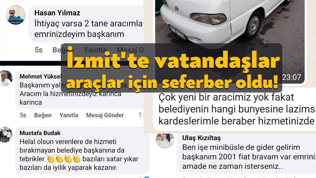 İzmitli vatandaşlar kiralık hizmet araçlarının firma tarafından geri alınmasının ardından