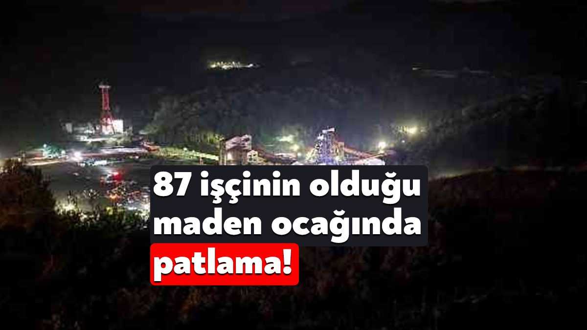 Bartın'ın Amasra ilçesinde bir maden ocağında patlama meydana geldi.