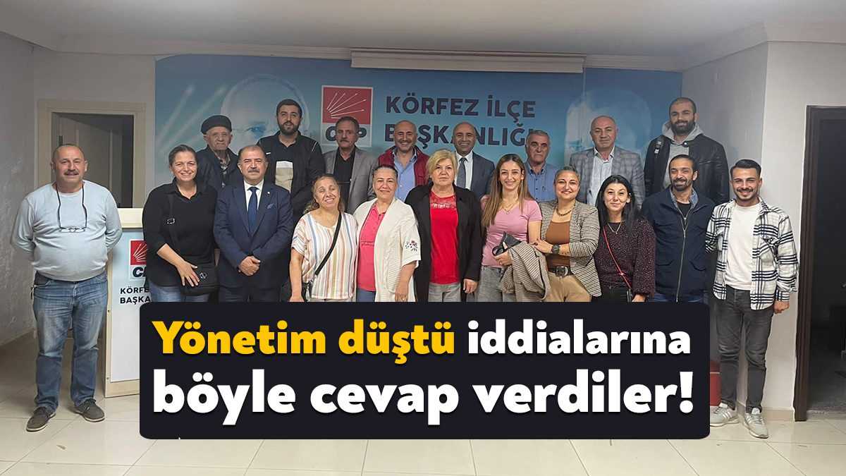 CHP Körfez İlçe Örgütü, ‘yönetim düştü’ iddialarına yaptığı yönetim kurulu