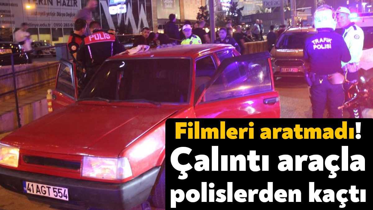 Kocaeli’de polisin dur ihtarına uymayıp çalıntı otomobil ile kaçan sürücü