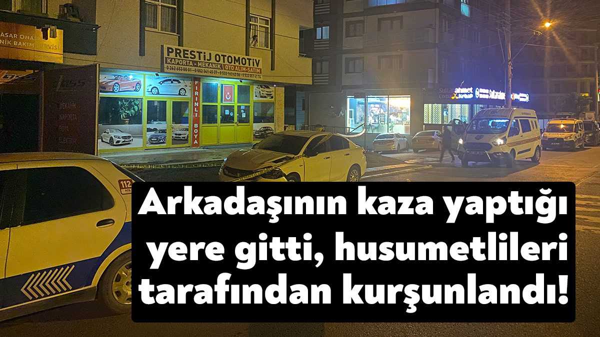Kocaeli’nin Darıca ilçesinde arkadaşının trafik kazası yaptığı yerde husumetlileriyle karşılan