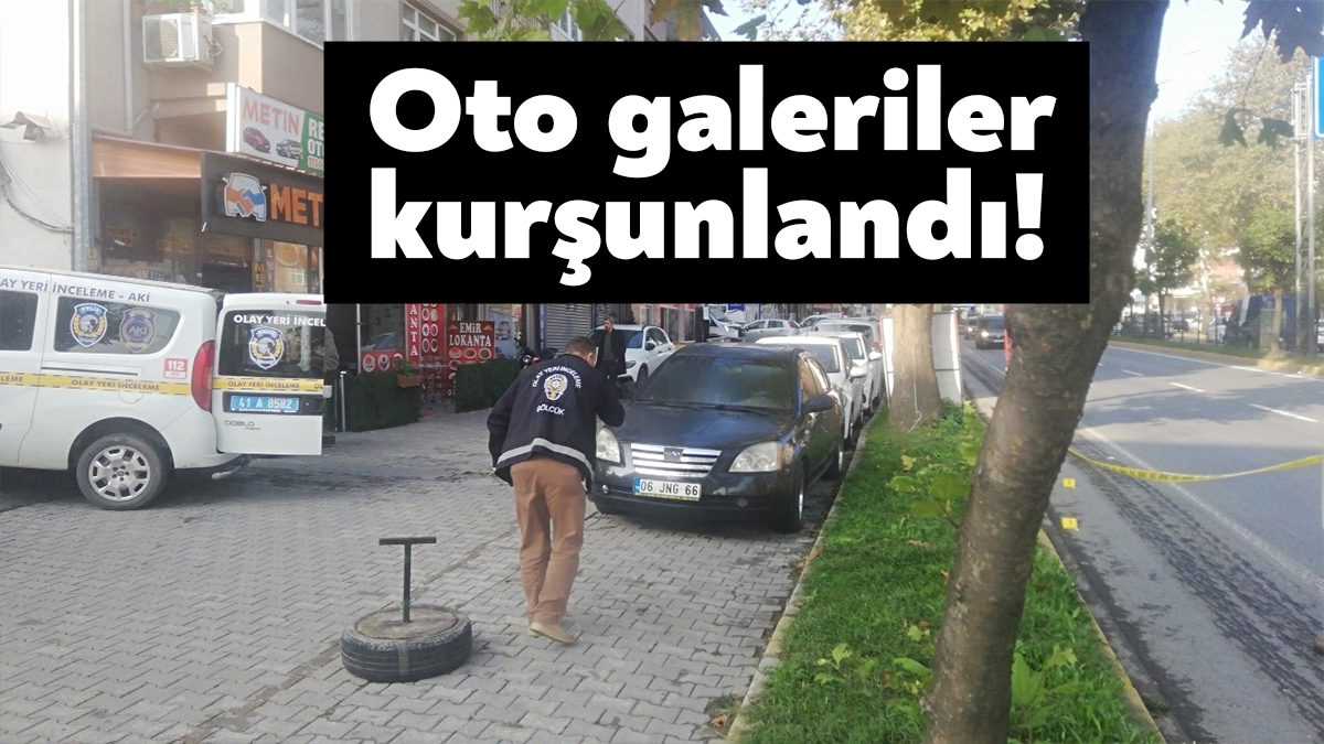 Kocaeli'nin Gölcük ilçesinde iki farklı oto galeri dükkanı kimliği belirsiz
