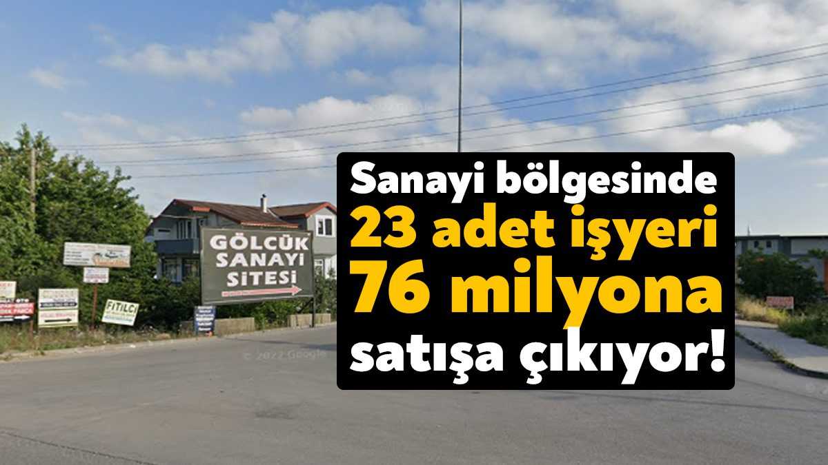 Gölcük Belediyesi, Gölcük Sanayi Bölgesi’nde bulunan 23 adet işyeri için
