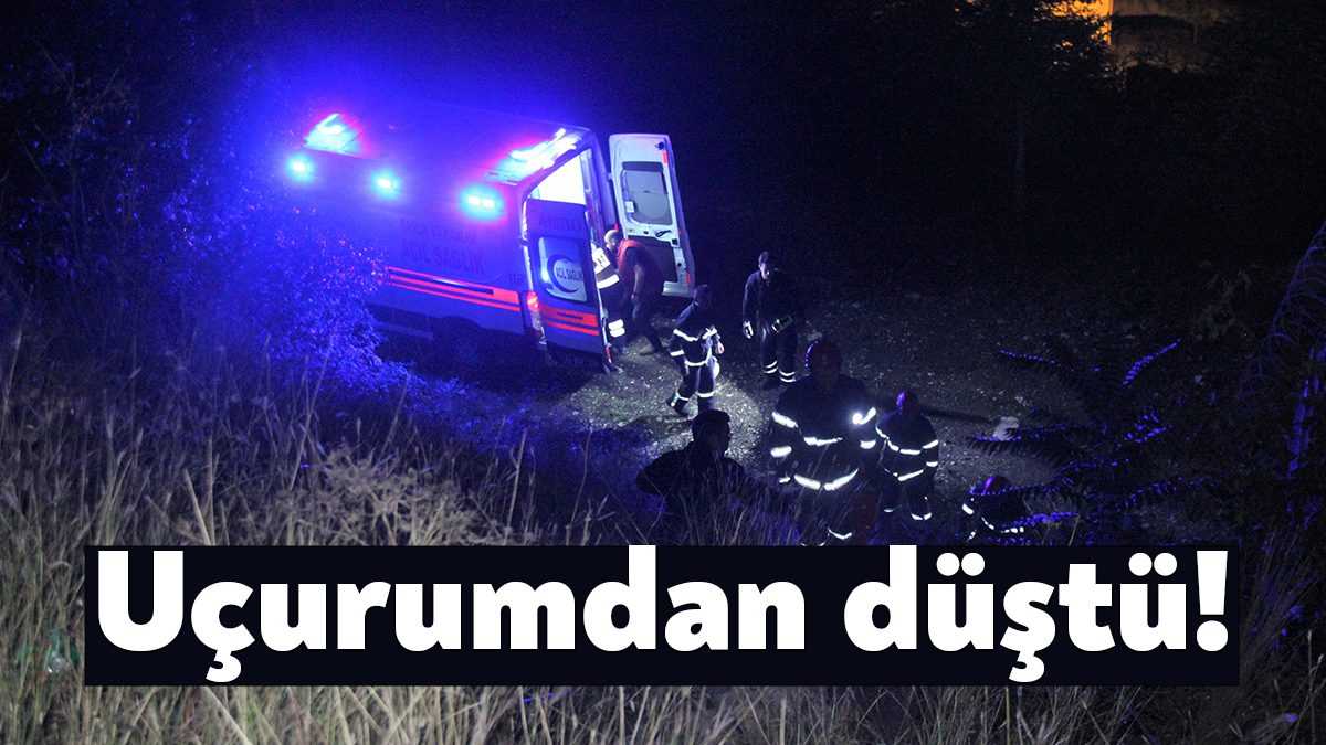 Kocaeli’de arkadaşlarıyla uçurum kenarında oturan şahıs dengesini kaybetmesi neticesinde çalılık