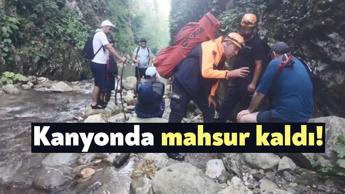 Kocaeli'de yürüyüş için Serindere Kanyonu'na giden ve omzu çıkan vatandaş,