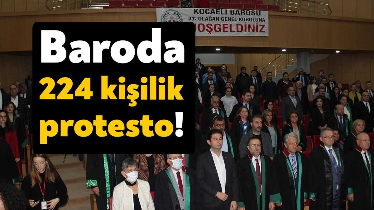Kocaeli Barosu seçimlerinde bin 836 oydan 224’ünün geçersiz sayılması protesto