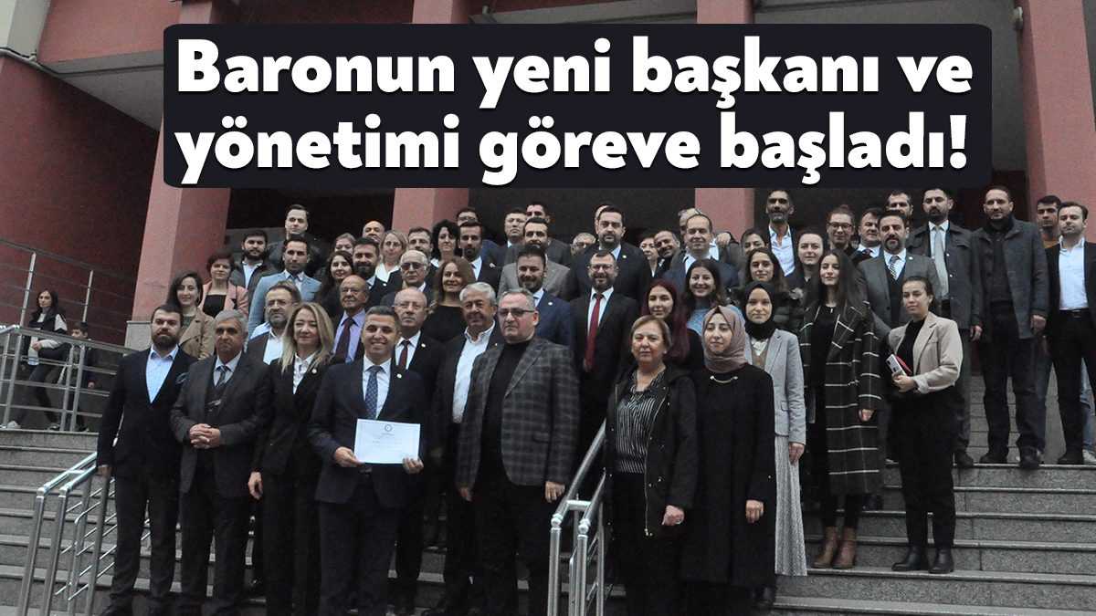 Kocaeli Barosu seçiminde başkan olarak seçilen Mehmet Gül ve yönetimi