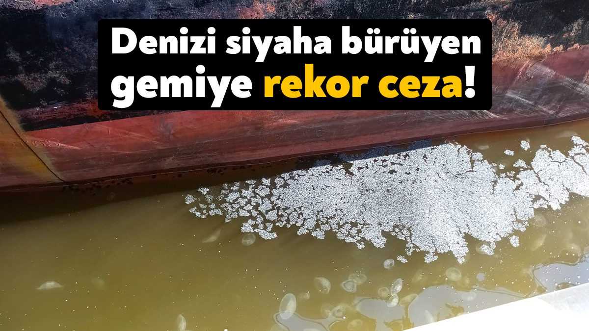 İzmit Körfezi'ni kirleten gemiye 5 milyon 122 bin 793 TL