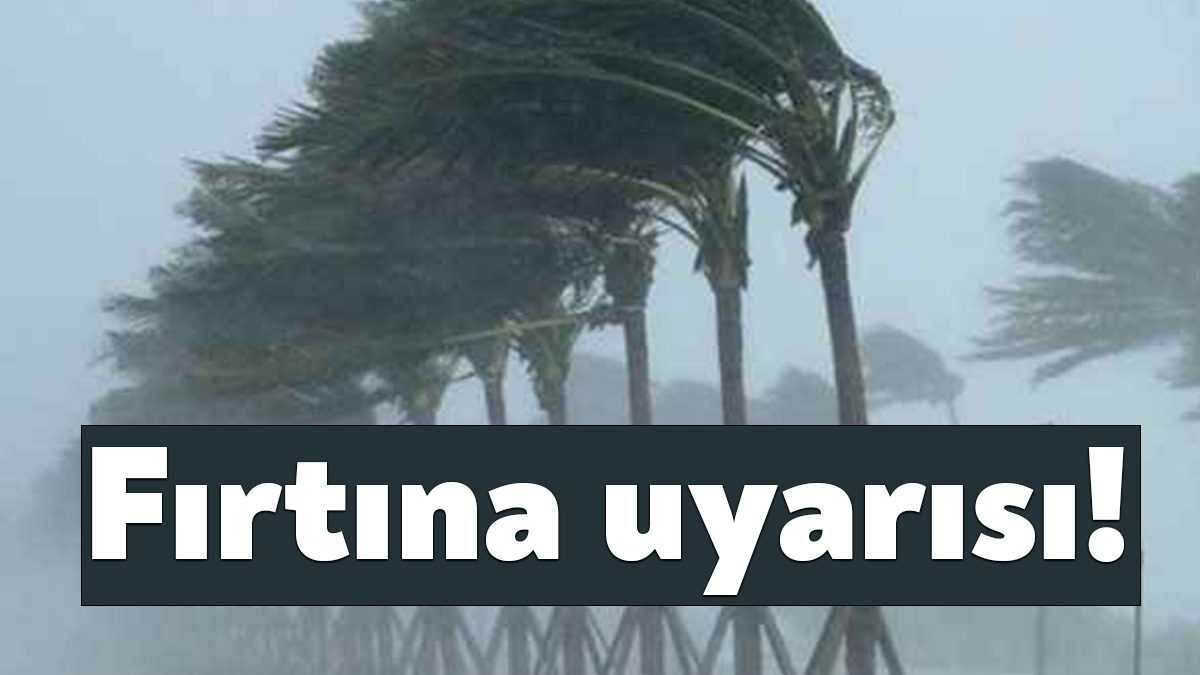Meteoroloji Genel Müdürlüğü’nce yapılan son değerlendirmelere göre Marmara Bölgesi'nde fırtına