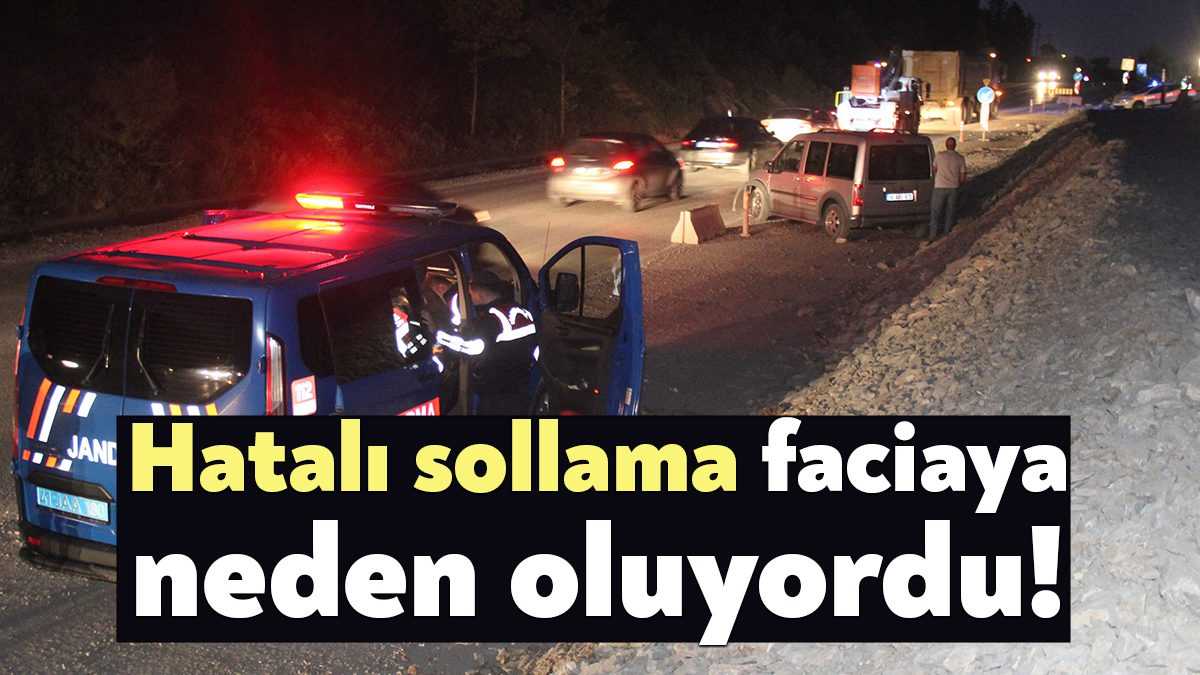 Kocaeli'nin İzmit ilçesi Kandıra yolunda meydana gelen trafik kazasında 3