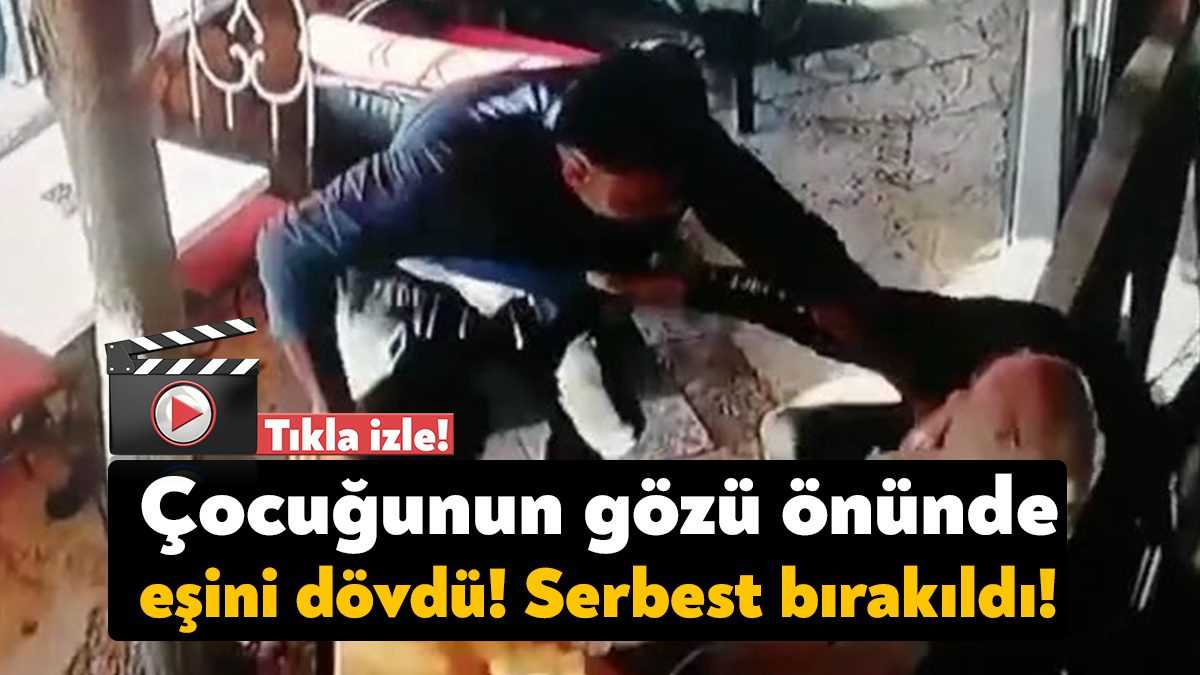 Kocaeli'de kafede tartıştığı eşini çocuğunun gözleri önünde darp eden şahıs,