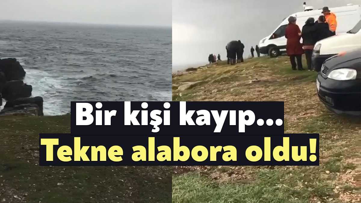 Kocaeli'nin Kandıra ilçesinde denize açılan tekne alabora oldu. Denize düşen