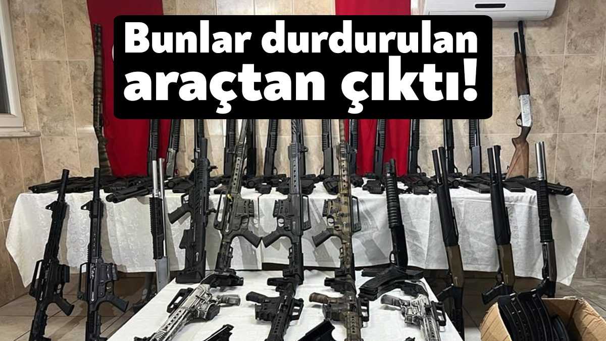 Kocaeli’de şüpheli bulunan bir araçta yapılan aramada 45 ruhsatsız av