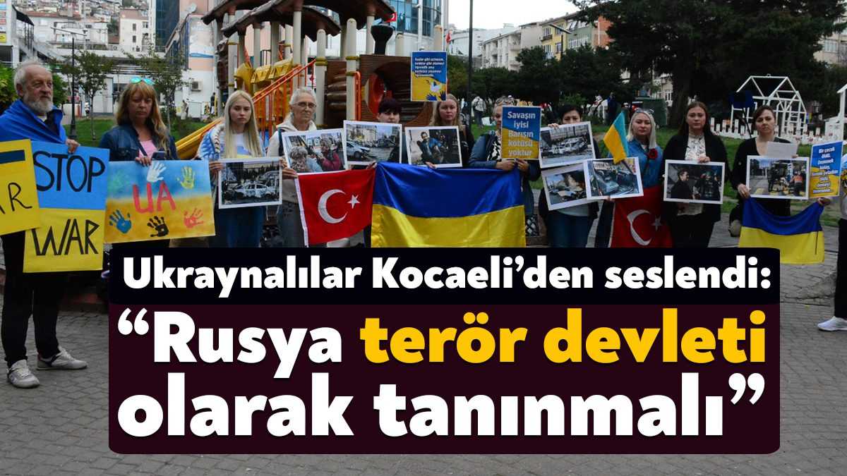 Kocaeli Ukrayna Derneği bugün İzmit Sabri Yalım Parkı’nda Rusya’nın Ukrayna’nın