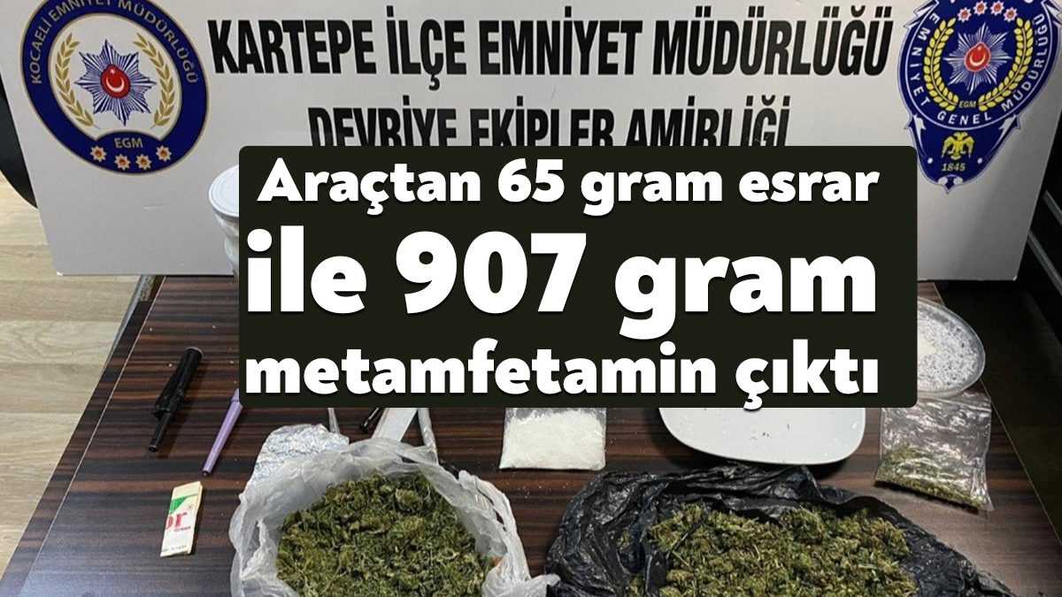 Kocaeli'de durdurulan araçta, polis ekipleri tarafından yapılan aramada, zulalanmış halde