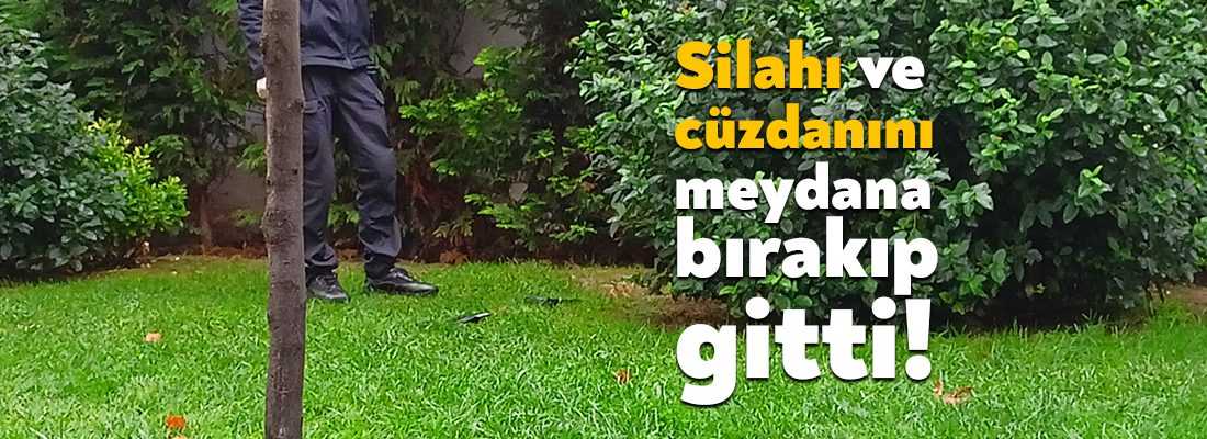 Belediyeye bağlı temizlik görevlisi İzmit Pişmaniyeciler Meydanı’nda yan yana silah