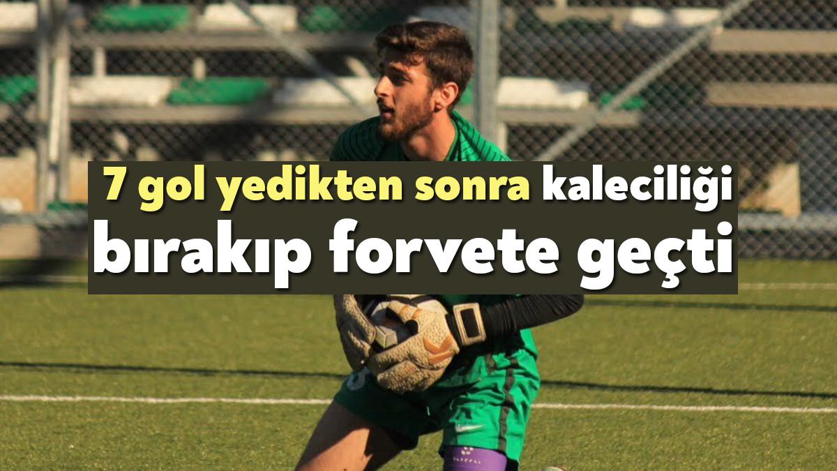 Kocaeli’de Bölgesel Amatör Lig’de 7 gol yediği maçtan sonra kaleciliğe