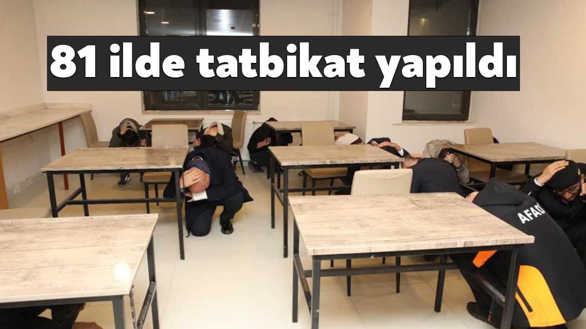AFAD tarafından ülke genelindeki tüm yurtlarda eş zamanlı deprem tatbikatı