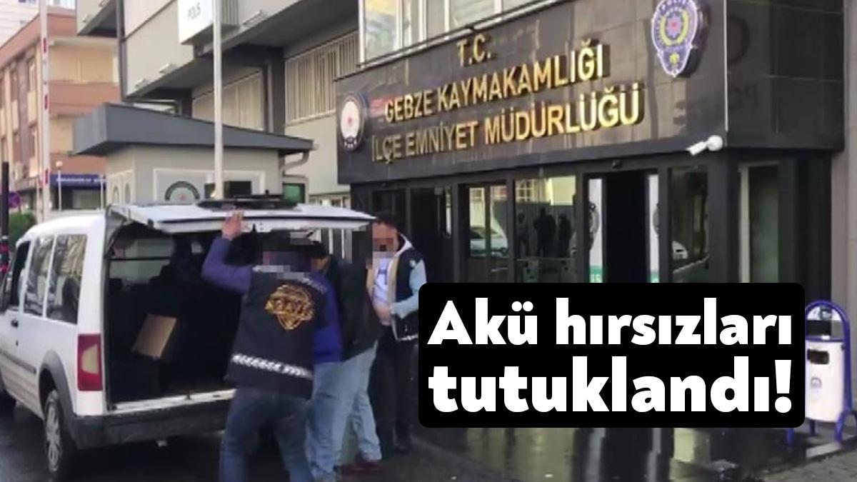 Kocaeli'nin Gebze ilçesinde araçların akülerini çalan 2 şüpheli, çıkarıldığı mahkemece