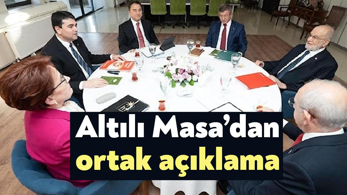 Demokrat Parti Genel Merkezi’nde bir araya gelen 6 siyasi partinin