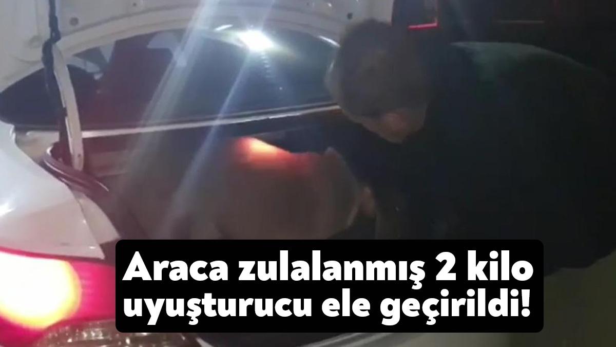 Kocaeli'de polis ekiplerince şüpheli bulunan bir araçta, narkotik köpeğiyle yapılan