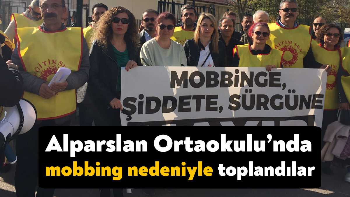 Derince Alparslan Ortaokulu’nda görevli öğretmenlerin mobbinge uğradığı iddiasıyla Eğitim-Sen Kocaeli