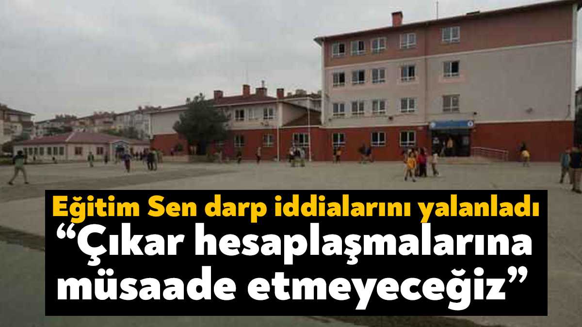 Eğitim Sen Kocaeli Şubesi Derince Alparslan Ortaokulu’nda yaşandığı öne sürülen