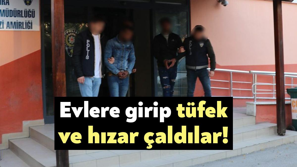 Kocaeli'nin Kandıra ilçesinde iki farklı evden av tüfeği ve odun