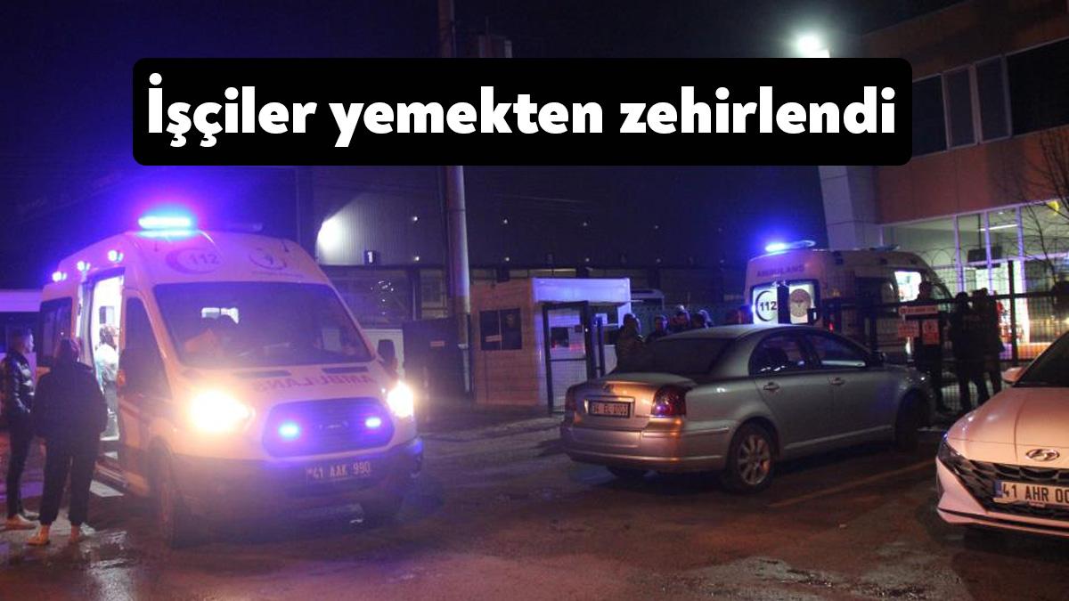 Kocaeli’de otomotiv firmalarına tekstil ürünlerinin üretildiği fabrikada, yemek yedikten sonra