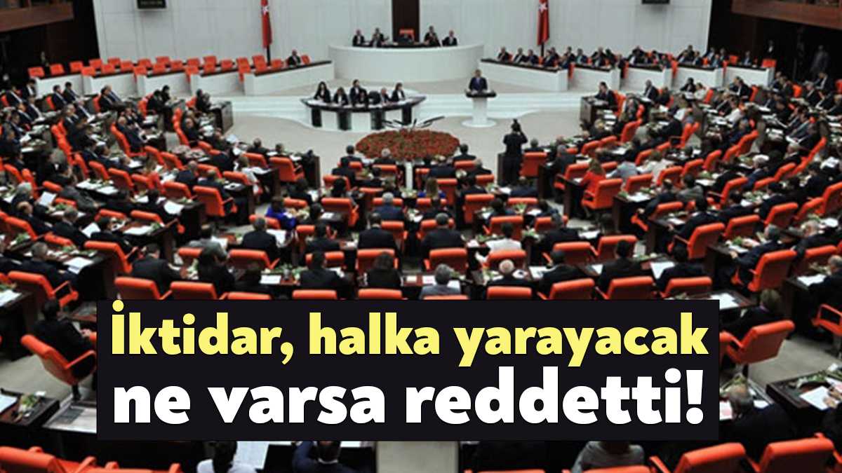 2023 yılı bütçe görüşmelerinde muhalefet tarafından verilen ve vatandaşların yararına