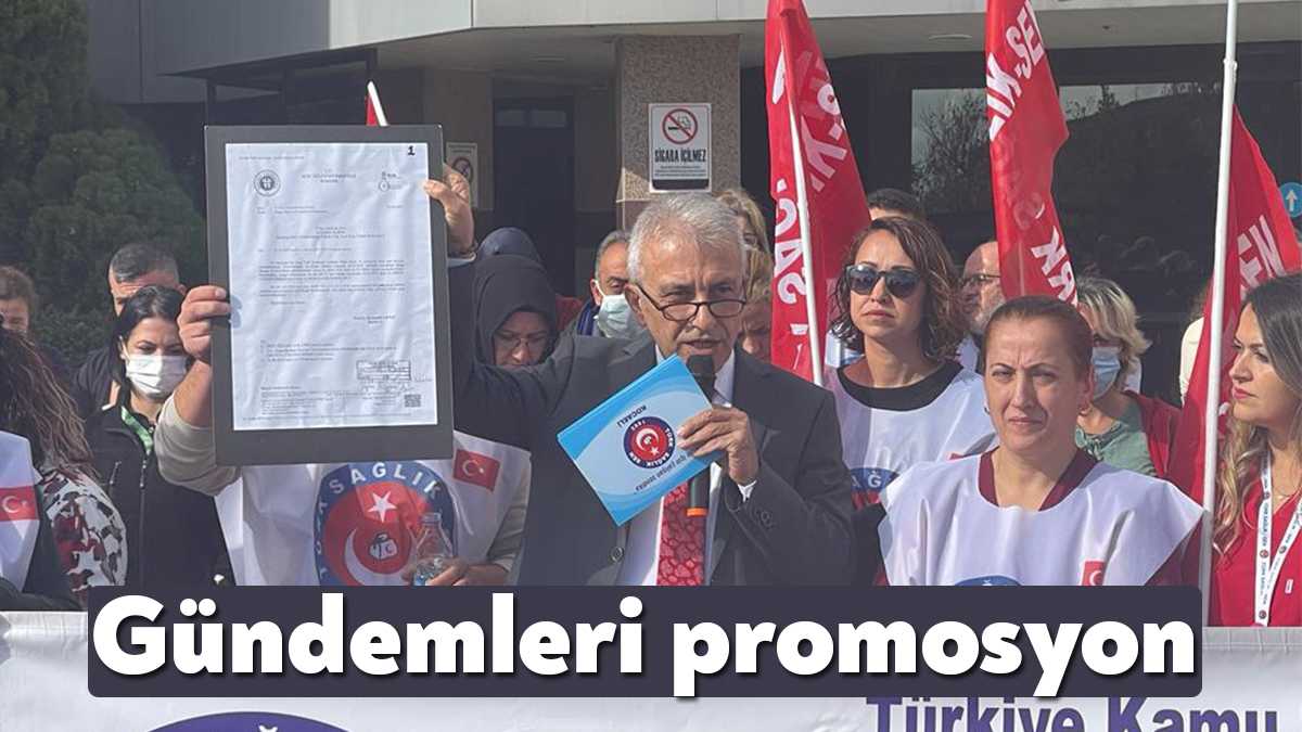 Türk Sağlık-Sen, Kocaeli Üniversitesi Araştırma ve Uygulama Hastanesi önünde, sağlık
