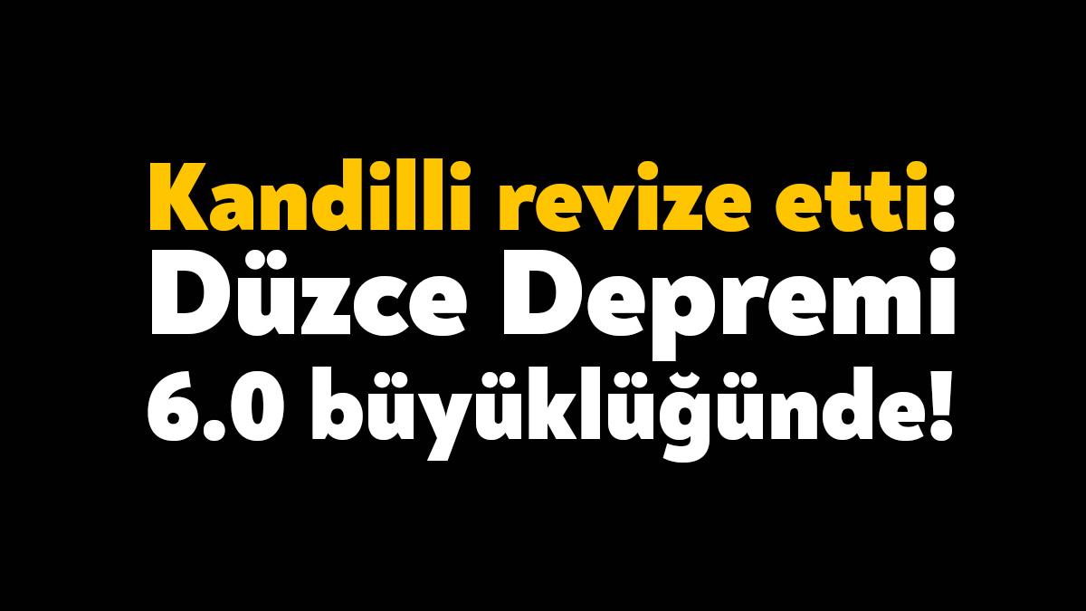 Kandilli Rasathanesi saat 05.12 itibariyle deprem bilgilerini revize eden yeni