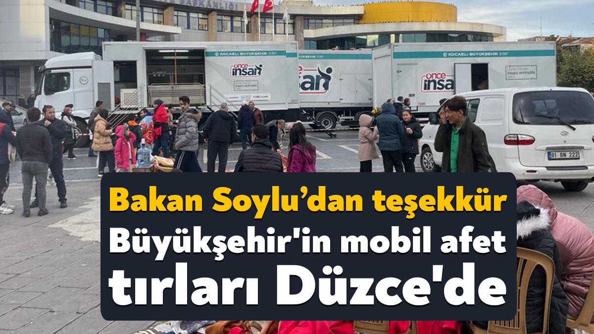 Kocaeli Büyükşehir Belediyesi, Düzce Gölyaka ilçe merkezli depremin ardından mobil