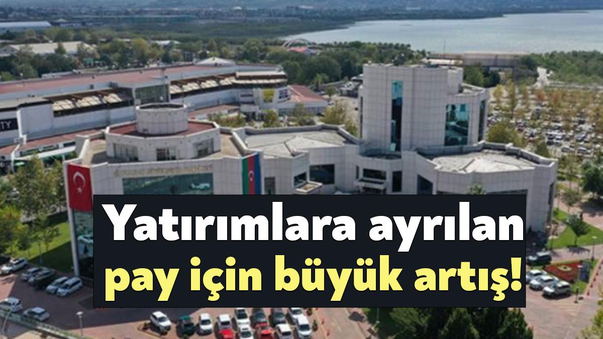 Kocaeli Büyükşehir Belediyesinin 2023 bütçesinde yatırımlara ayrılan pay yüzde 153