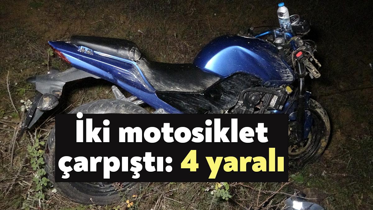 Kocaeli'de iki motosikletin çarpışması neticesinde meydana gelen trafik kazasında 4