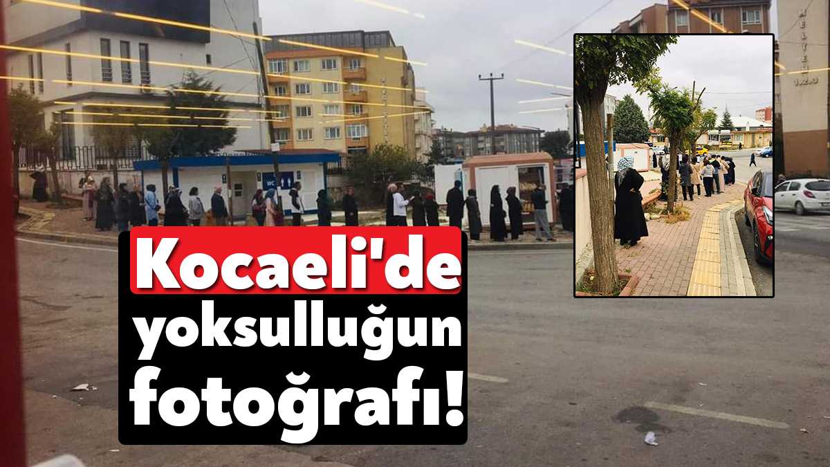 Gebze’de vatandaşlar halk ekmek için kuyruk oluştururken İYİ Parti Gebze