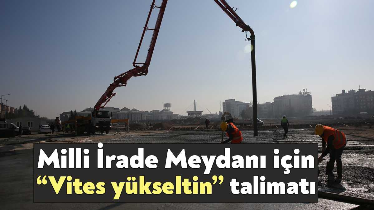 Milli İrade Meydanı’nda incelemede bulunan Genel Sekreter Gündoğdu, projenin hızlı