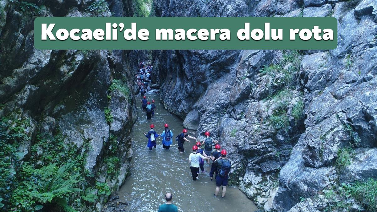 Kocaeli'nin Başiskele ilçesinde bulunan Serindere Kanyonu, zorlu parkuru ile doğa