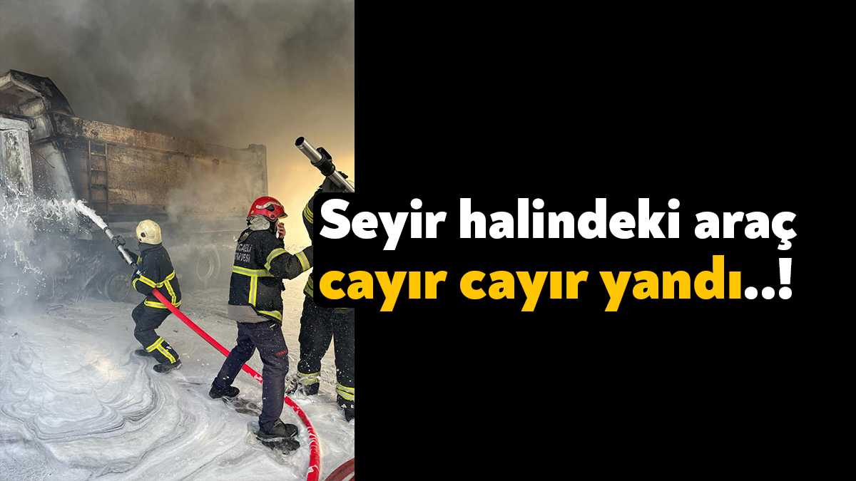 Kocaeli’nin Gebze ilçesinde yol ortasında bir anda alev alan otomobil