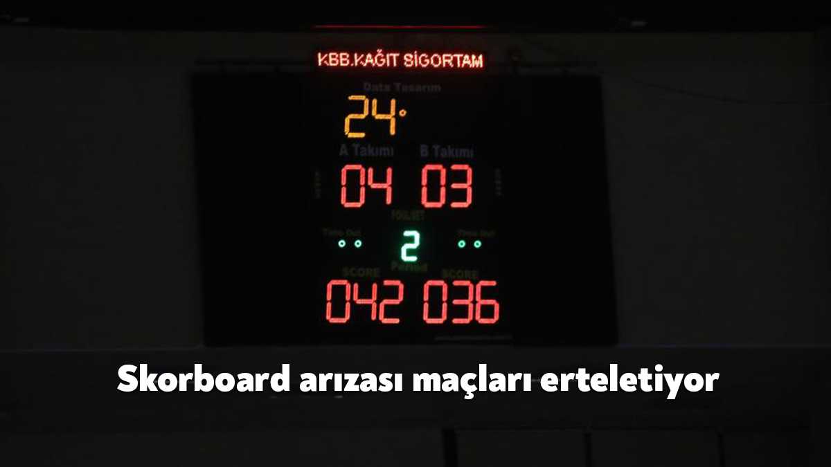 Kocaeli’deki spor salonlarına skorboard arızaları maçları tatil ettiriyor ya da