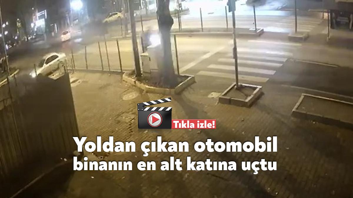 Kocaeli’nin Gölcük ilçesinde seyir halindeki otomobil yoldan çıkarak, 6 katlı